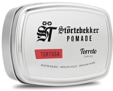 Störtebekker® Premium Pomade Wasserbasiert Tortuga - Pomade Herren 'Torreto Series' - Mittlerer Halt - Mittlerer Glanz - Haarwachs 125ml - Barbershop Haarpomade - Haarstyling Made in Germany