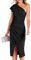 RPAEOY Vestito Donna Elegante Abito Una Spalla Pieghettato Chiffon Elegante Tubino Festa Cocktail da Damigella della Sera e Cerimonia Matrimonio Lady Dress (M)