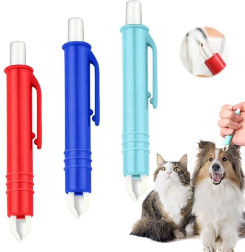 Crrynuo Zeckenentferner Set Für Hunde Katze, Zeckenpinzette 3-teiliges Set Zuverlässige Zeckenpinzette Für Hunde, Katzen, Pferde Und Menschen, Einfacher und Sicherer Zeckenzange Für Zeckennotfallset