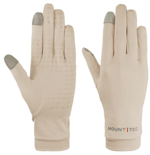 MOUNT TEC Guanti unisex con protezione UV per touch screen, protezione solare UPF 50+, per vela, barca, pesca, escursionismo, avventura, attività all'aperto (albicocca, L)