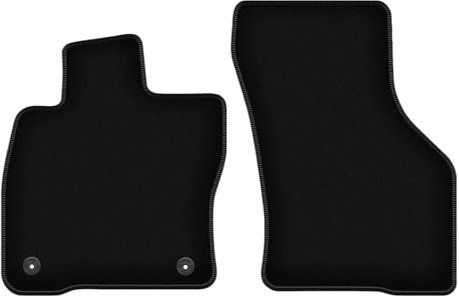 Wielganizator Velours Vorne Fußmatten passend für Cupra Leon KL (2020-2024) | Qualität: Basic - Genaue Passform, rutschfeste Untregrund 2-teilig - Schwarz