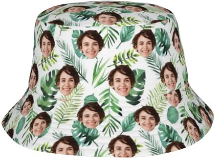 Fyralune Fischerhut personalisiert für Herren und Damen – Selbst gestalten Bucket Hat Sie Ihren eigenen Anglerhut mit Text, Logo Sonnenhut oder Bild Sommer