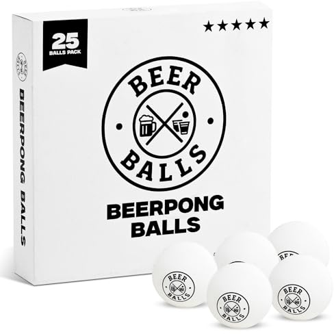 OVANA Beer Pong Bälle 40 mm in Wettkampfqualität - Tischtennisbälle für Bierpong (2,7g) Trinkspiele & Partyzubehör – Offizielle Größe, ideal für Feiern, Studentenpartys & Festivals