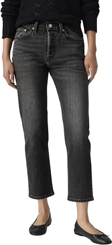 Levi's Damen Jeanshose 501 Crop High Rise, Straight Fit