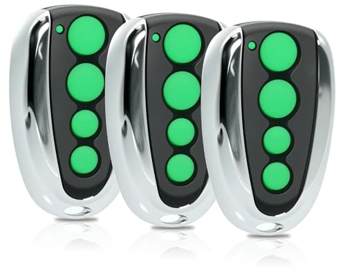 3 Pack Garage Door Remote Compatible with TOPENS M12, Garage Door Opener with 4-Button Wireless Transmitter for Automatic Swing Sliding Gate, Garage Door