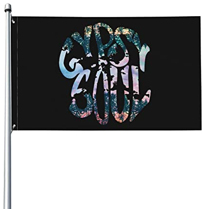Garten Fahnen Dekorative, Gypsy Soul-Slogan Witterungsbeständiges Haus Hof Flagge Für Feiertage Draußen Hanging Flag 90X150Cm