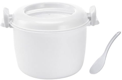 MVKLIW - Horno de microondas portátil, olla de arroz, cocina de vapor multifuncional, caja de almuerzo aislante, utensilios de cocina al vapor para microondas