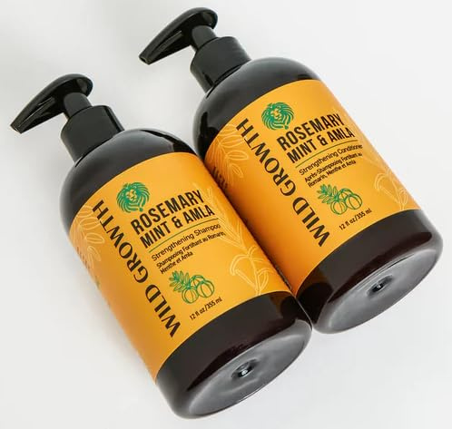 Wild Growth Strengthening Shampoo & Conditioner Bundle – Promotes Healthy Hair Growth, Strengthens, Moisturizes & Softens – Sulfate-Free – 2 x 8 fl oz