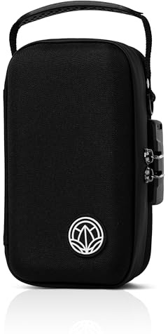 Smell Proof Bag with Lock – Hard Shell Carbon-Lined Odour Proof Travel Case with Accessories – Compact Organizer for Travel & Everyday Carry
