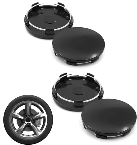 Jetstream 4 Pièces Cache Moyeu 60mm, Enjoliveurs Centre de Roue de Voiture, Les Accessoires de Roue sont Utilisés pour Les Jantes de Voiture