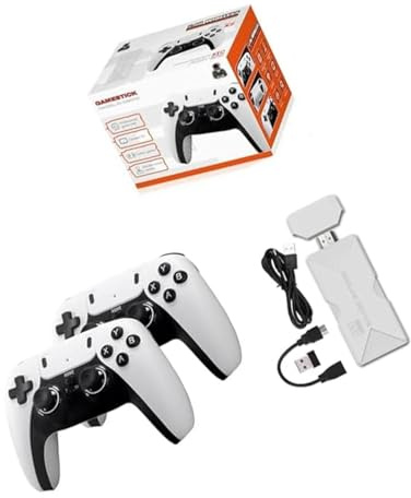 Más de 75000 juegos integrados, controlador retro inalámbrico para juegos, varita de entretenimiento de TV Plug and Play para niños y adultos