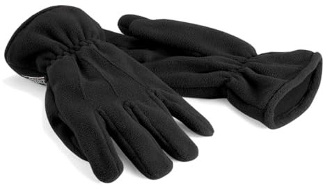 Beechfield Suprafleece Thinsulate Handschuhe, Schwarz, S-M