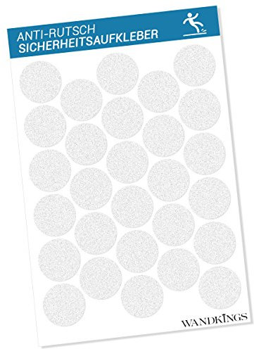 Wandkings Anti-Rutsch-Sticker 28 Stück Klebepunkte 4,8 cm Durchmesser für Sicherheit in Badewanne und Dusche