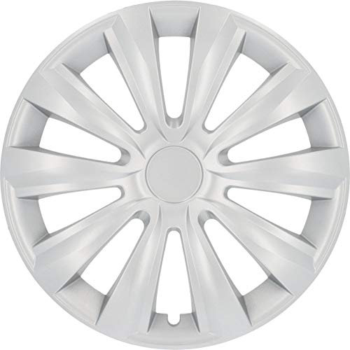 cartrend Radkappen Delta, 16 Zoll, für alle gängigen Stahlfelgen, aus Spezial-ABS-Qualitätskunststoff, schlagfest, zweischichtige Metallic-Lackierung, überlackierbar, silber, 1 Stück