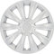 cartrend Radkappen Delta, 16 Zoll, für alle gängigen Stahlfelgen, aus Spezial-ABS-Qualitätskunststoff, schlagfest, zweischichtige Metallic-Lackierung, überlackierbar, silber, 1 Stück