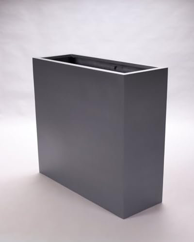 Elegant Einrichten Pflanztrog, Pflanzkübel Fiberglas als Raumteiler 84x30x80cm anthrazit-metallic.