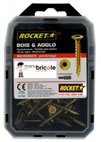 Vis bois anti-fendage - 4.5 x 45/30 - TX 25 - Vybac de 130