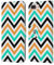 Head Case Designs Blaugrün Und Orange Neon Zigzag Leder Brieftaschen Handyhülle Hülle Huelle kompatibel mit Apple iPhone 7 Plus/iPhone 8 Plus