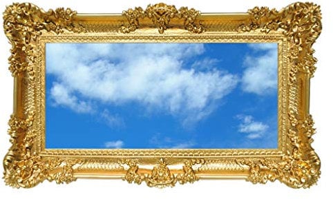Ideacasa Spiegel Gold Gold Großer Rahmen Barock Fake Vintage 96 x 56 cm