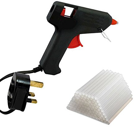 10w Mini Electric Hot Melt Glue Gun with 50 Glue Sticks for Hobby Craft Repair