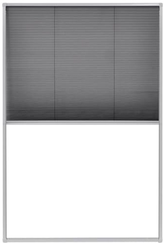 vidaXL Plisse Insect Screen for Windows Aluminium 80x120 cm