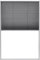 vidaXL Aluminium Plisse Insect Screen for Windows - 80x120 cm Fibreglass Curtain Mesh Net, Easy Installation, Black and White