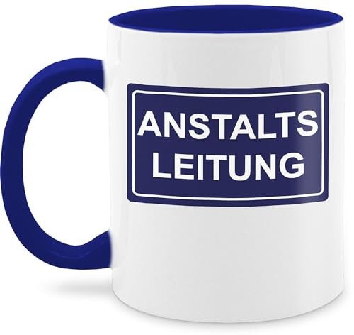 Tasse Tassen 325ml - Statement - Anstaltsleitung - 325 ml - Dunkelblau - kaffetassen sprüche statements kaffeetasse statement-tasse frohes neues jahr milchkaffeetasse new year milchkaffeetassen mit