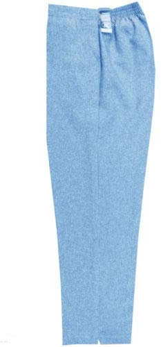 Style Spot Ladies Womens Half Elasticated Waist Work Stretch Trouser with Pockets Pants Machine Washable Casual Trouser (Sky Blue, 14 Size 29)