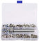 HEEPDD 200 Stücke Diamant Niet, 4 Farben Punk Nieten Double Side Decor Nieten für Ledergürtel Schuhe mit Werkzeugkasten 10 MMLederschnitz-Sets