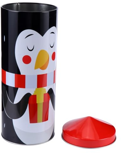 Cabilock Weihnachten Weißblech Leere Dosen Pinguin Süßigkeiten Keksdose Geschenkbox Schokoladenkekse Inhaber Weihnachten Gunst Boxen für Weihnachten Weihnachtsfeier Dekorativ (Verschiedene