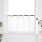 Joyswahl Scheibengardine Voile Ausbrenner Bistrogardinen mit Schlaufen »Angela« Kurzgardine HxB 30x120cm Weiß Wellen 1er Pack