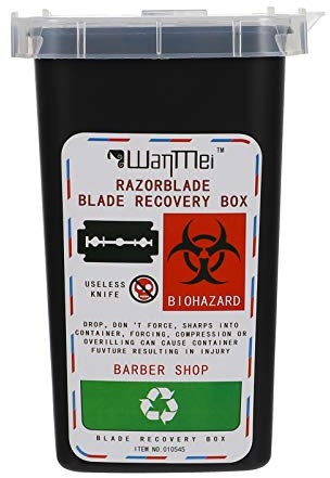 Beaupretty Razor Blades Dispenser Razor Blades Box Razor Knives Storage Case Disposable Razor Cutter Container for Barbershop Salon Recycling Box