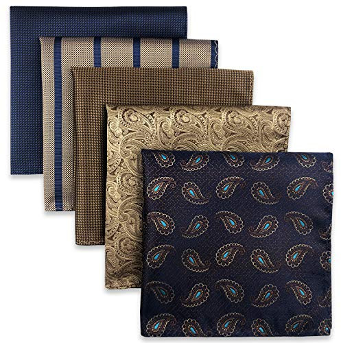 Shlax&Wing 5 Pieces Assorted Fazzoletto da uomo Fazzoletto Set