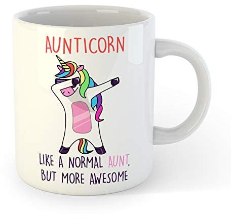 Aunticorn Mug Auntie Aunt Cute Funny Mug - Birthday - Christmas - Present 11oz Ceramic Mug