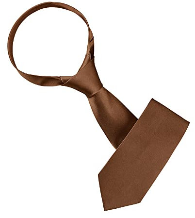 Allegra K Herren Klassische Formelle Business Einfarbig Self Tie Krawatte Braun One Size