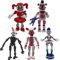 Xinchangda FNAF Figuren, 6-teiliges Set, Five Nights at Freddy's Spiel, abnehmbar, Leuchtend, Freddy Foxy Sister Location, Horror-Statue, Modell mit Beleuchtung
