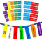 8 Colours 480 Pcs Cable Labels, ZYNERY Tear Resistant Self-Adhesive Tags, Waterproof Wire Cord Label Stickers for Marking & Organizing Cables in Office, Home, School (16 Sheets, Pcs) (BG-SB001-0102)