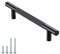 AITITAN 10 Pack Black Cabinet Handles Knurled Cabinet Pull - 128mm Hole Centers (178mm Length) Matte Black Cabinet Pulls and Black Handles for Kitchen Cabinets