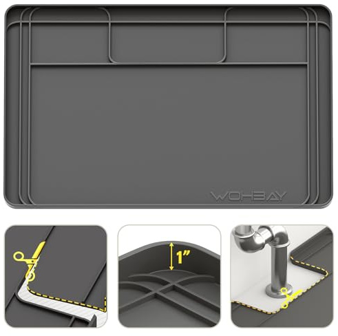 Under Sink Mats for Kitchen Waterproof 34x22,Grey