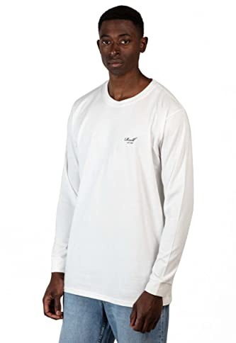 Reell Staple Logo Longsleeve Herren – Langarmshirt aus Reiner Baumwolle – Klassisches Shirt mit Logo-Print – Regular Fit Baumwollshirt für Männer