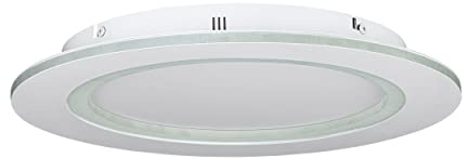 EGLO connect.z Smart Home LED Deckenleuchte Padrogiano-Z, ZigBee | App und Sprachsteuerung Alexa, warmweiß-kaltweiß, RGB Rahmen, dimmbare Metall Deckenlampe in Weiß, Ø 45 cm