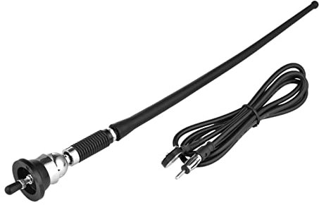Antenne D'autoradio,MoreChioce Antenne Autoradio Antenne Voiture de Toit Antenne Passive D'autoradio Auto Amplifiée Stéréo Radio Antenne Flexible en Caoutchouc Souple pour Camion de Véhicule