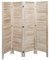 Paravent HWC-G30, Trennwand Sichtschutz Raumteiler, Shabby-Look 170x162cm - Hellbraun