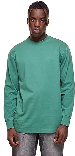 Urban Classics Herren Tall Tee L/S – Langärmeliges Oversize T-Shirt aus Baumwolle, lockerer Schnitt mit verlängertem Fit im urbanen Streetwear Look,Leaf,XL