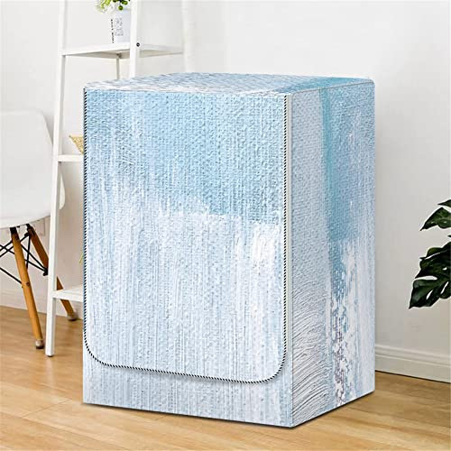 Odot Washer Dustproof Cover Front Load, Washing Machine Dryer Protector Sunscreen Waterproof Tumble Dryer Case Protective Cover for Most Front Loadi (blue,S)