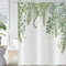 Hnmdmyi Duschvorhang Grüne Blätter 150x180, Eukalyptus Blatt Duschvorhänge Aquarell Pflanze Botanisch Natur Badewanne Vorhang Wasserdicht Polyester Stoff Waschbar Badevorhang für Badezimmer mit Haken