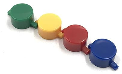 YANHAO [Videospielteile] 2 Sets Ersatztasten for SNES Super NES Kunststofftasten ABXY Ersatz for Nintendo Super FC Controller [Ersetzen] (Color : Four-Color)