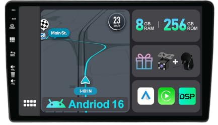 YUNTX [8GB+256GB] Android 14 Autoradio per Audi A4 (B6/B7) | Seat Exeo-[Incorporato Carplay/Android Auto/DSP/GPS]-IPS 2.5D 9 Touch Screen-CAM+MIC-DAB/Mirror Link/Bluetooth 5.0/WiFi/USB/4G
