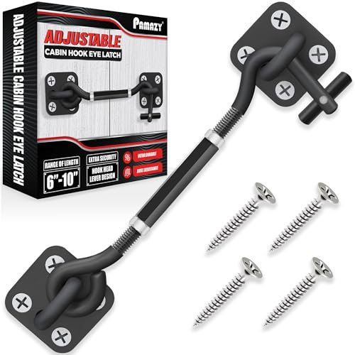 PAMAZY EL456 Chiusura a Occhiello per Cabina, Nero