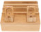 Bambus-Ladestation, Tablet Ladestation Bambus, Multi Geräte-Ladestation,11,3x13x17cm, Holzständer mit USB-Ladegerät, Ladeständer mit 5 Anschlüssen, rutschfest,für Handys, Tablets und Uhren(Natürlich)